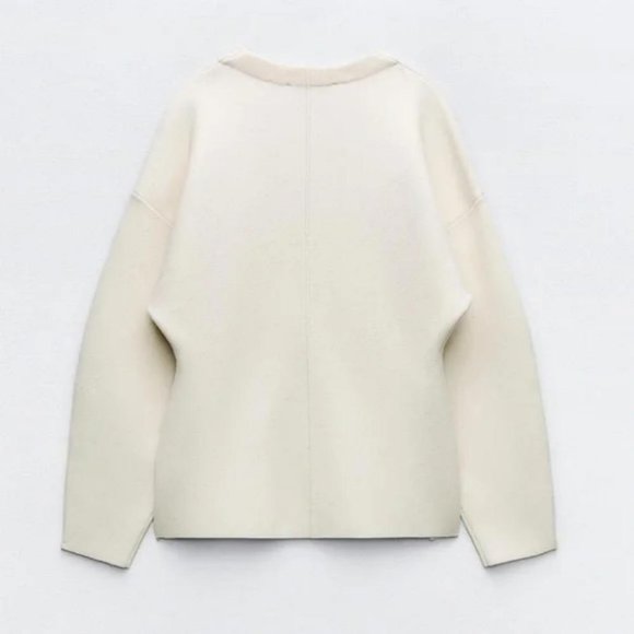 ZARA TAILORED KNIT CARDIGAN - Picture 5 of 7